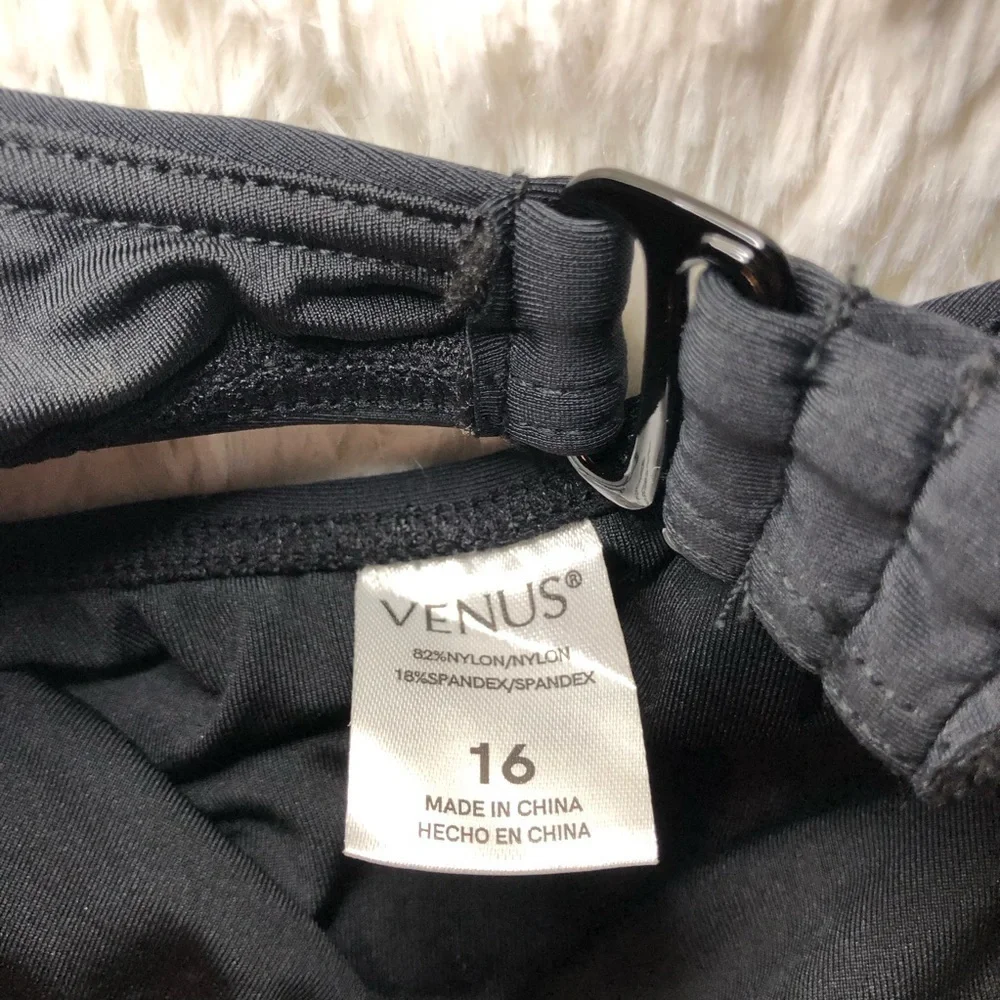 VENUS Black Swimsuit with Puffy Sleeves and Sweetheart Neckline size 16🖤